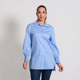 Camicia donna over size tinta unita Kontatto