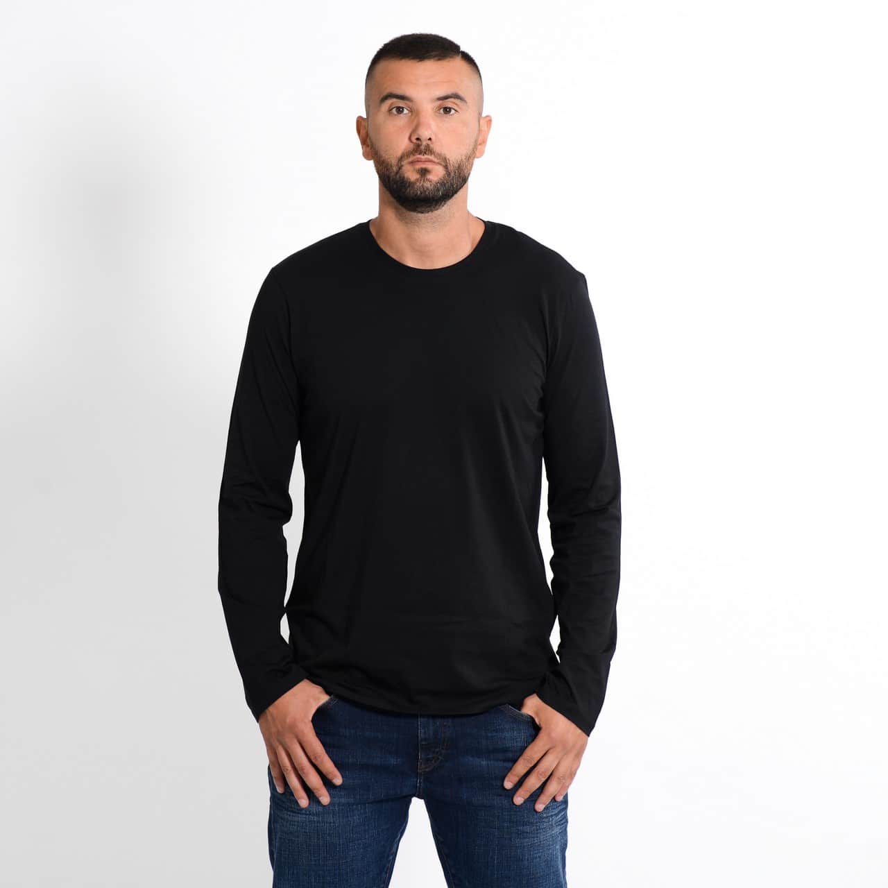 T-shirt tinta unita manica lunga
