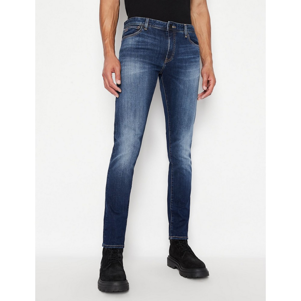 JEANS J13 DA UOMO A|X ARMANI EXCHANGE CON PICCOLI STRAPPI - Blumarestore