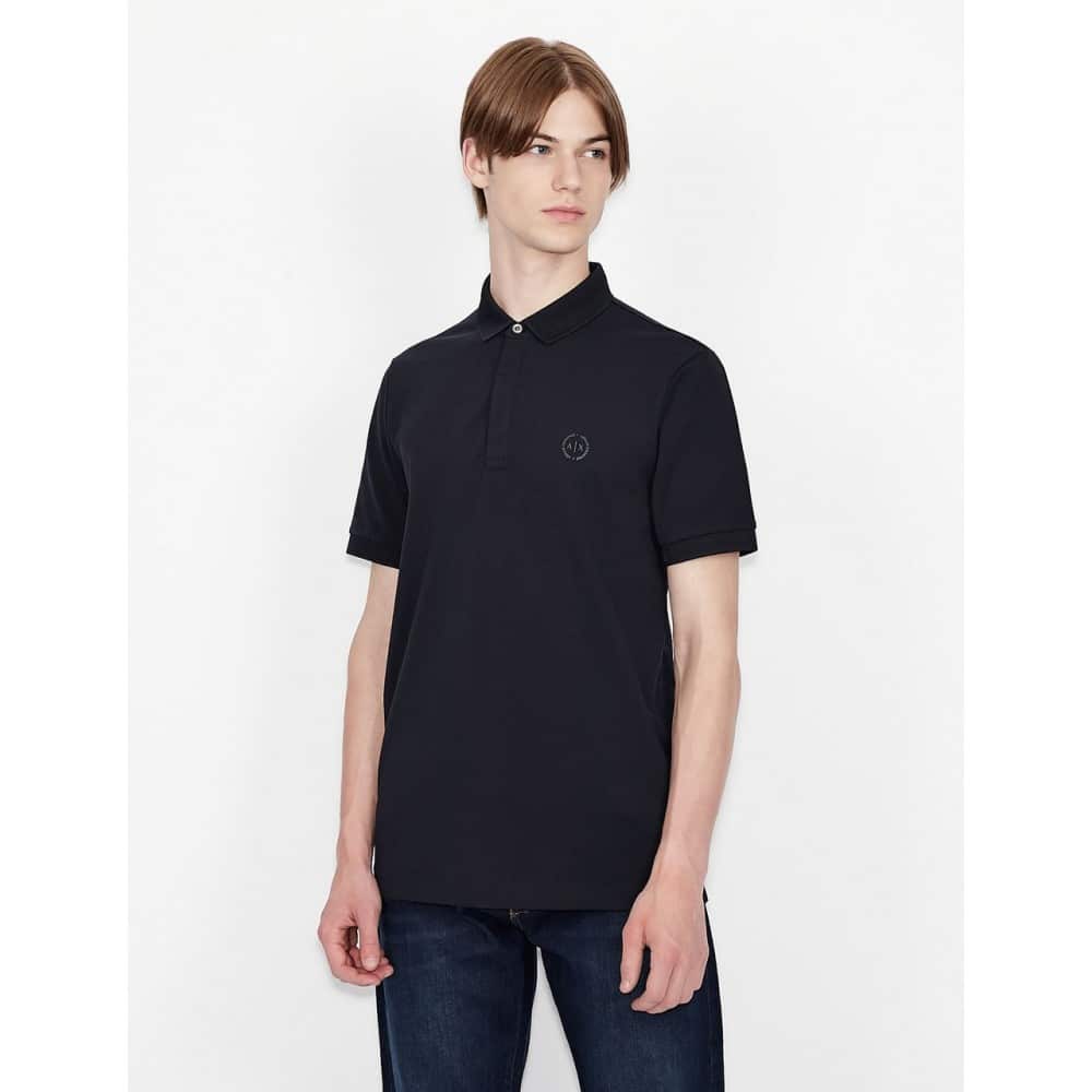 Polo uomo in piquet tinta unita A-X