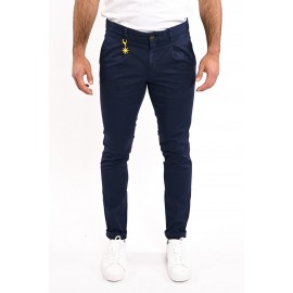 Pantalone con pinces slim tasca a filo Manuel ritz