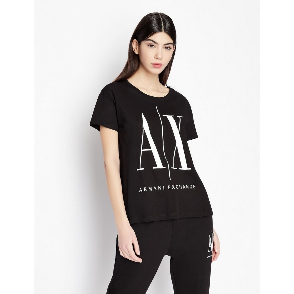 T-shirt donna logata Armani exchange