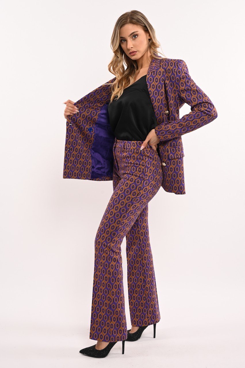 Pantalone donna a zampa fantasia Vicolo