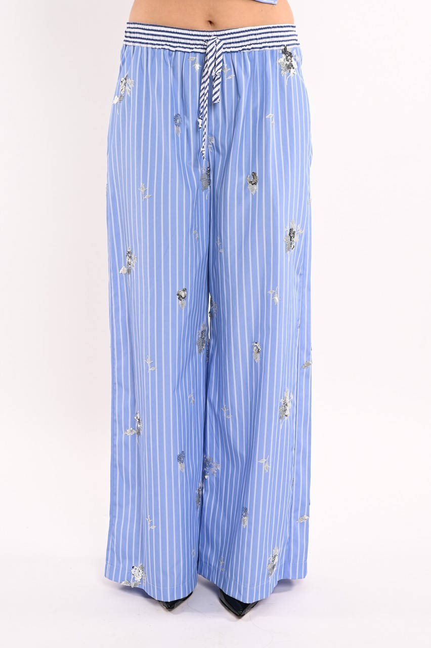 Pantalone donna palazzo a righe Dixie - Foto 11 di 12