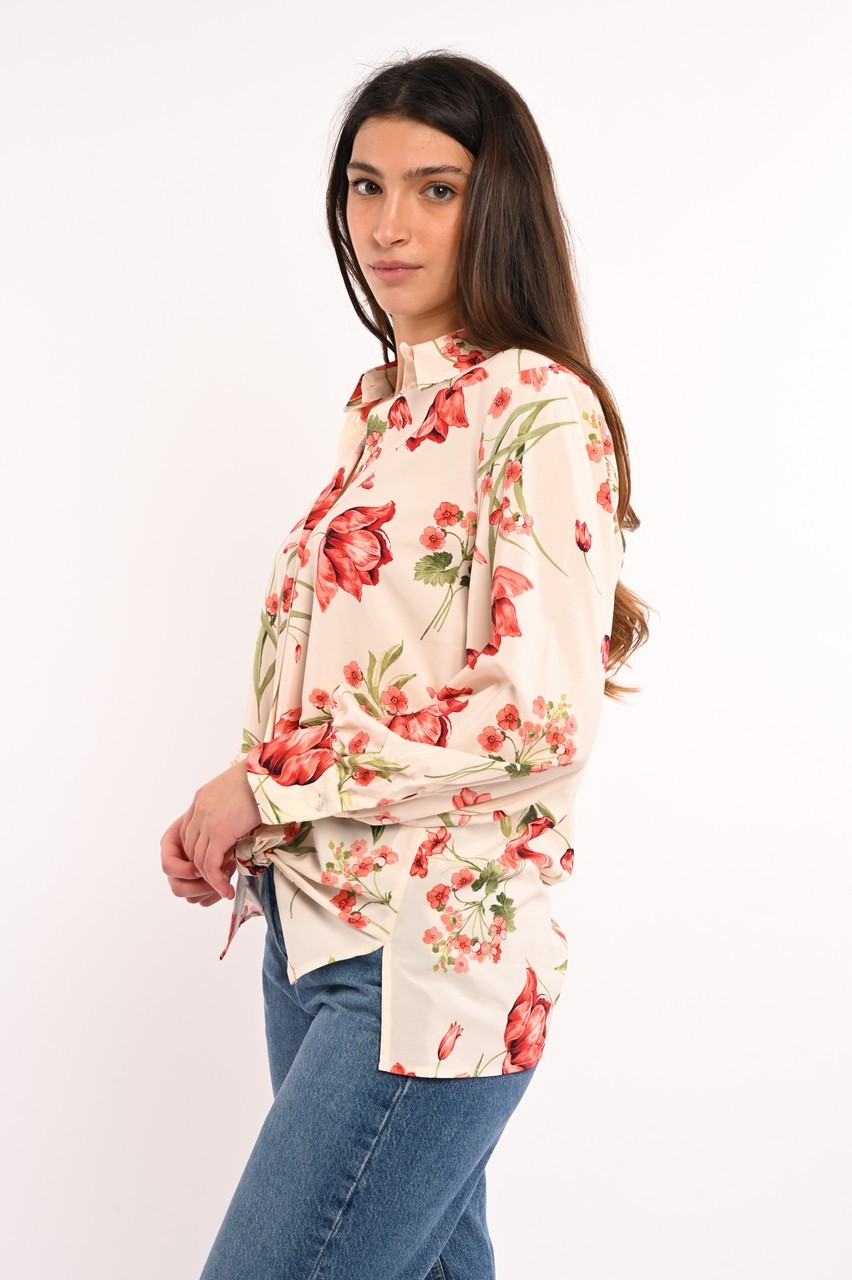 Camicia donna fantasia fiori Dixie - Foto 8 di 9
