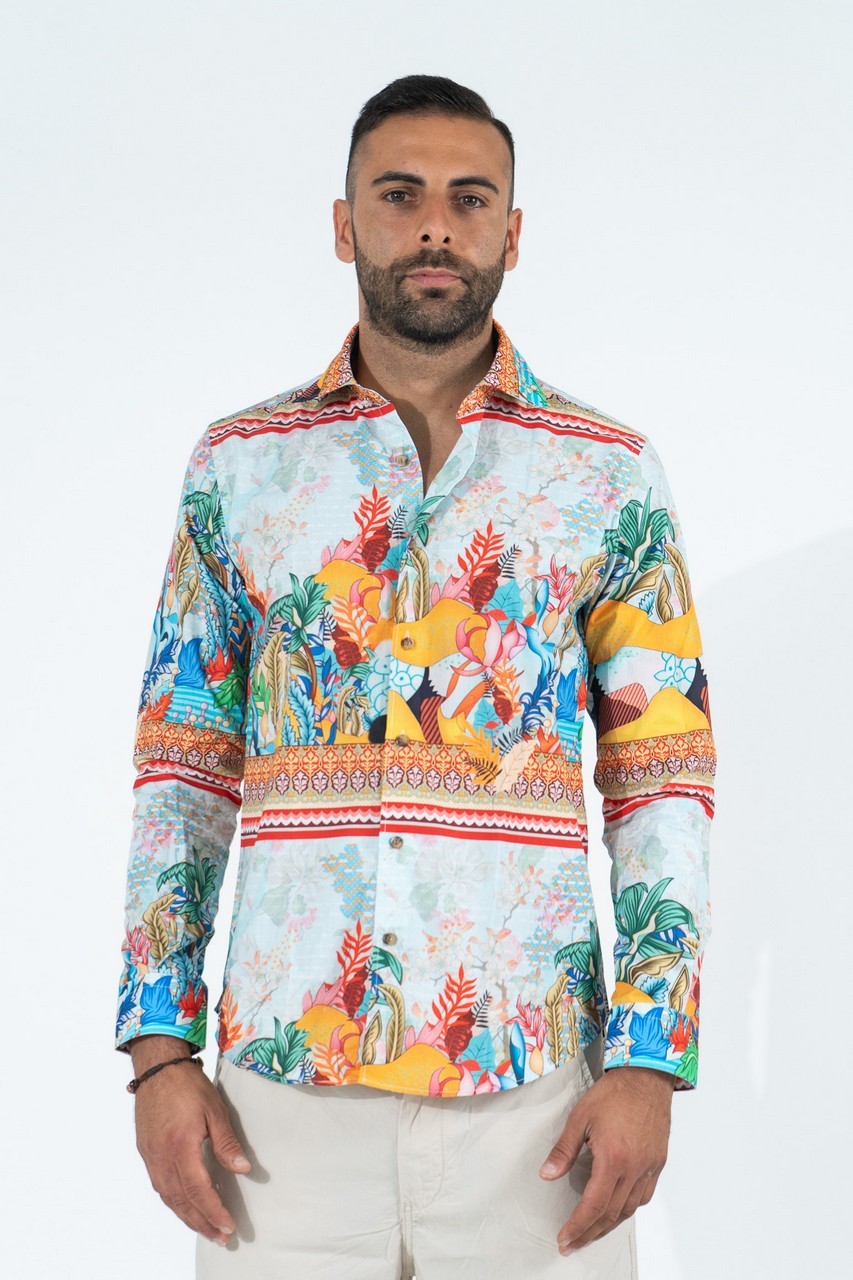Alessandro Lamura メンズシャツ men-s-patterned-shirt-