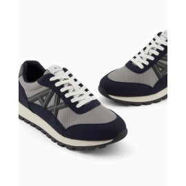 Sneakers uomo con logo a contrasto AX
