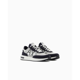 Sneakers con suola alta e logo AX