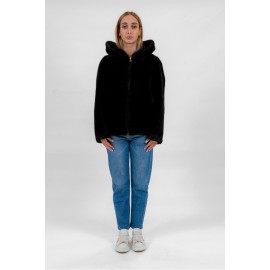 Pelliccia donna con cappuccio Dixie
