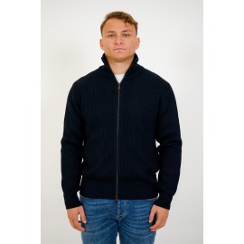 Cardigan lana a coste doppiato Become