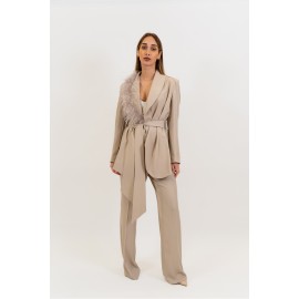 Tailleur donna con piume Elena Casali