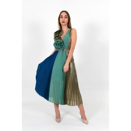 Abito donna plissè midi Dixie